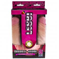 Сдвоенный лесбийский фаллоимитатор неоскин в коробке Lesbi Touch