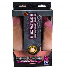 Сдвоенный лесбийский фаллоимитатор неоскин в коробке Lesbi Touch