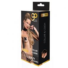 Шейный воротник из полиуретана и неопрена Gp Premium Collar Leash Set Black