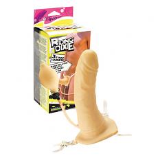 Страпон полый поясной с вибрацией и подкачкой Riding Dixie