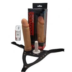 Вибромассажер с поясом Harness Realistic  гладкий