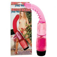 Вибромассажер-фаллоимитатор CURVED NUBBY VIBE - CLEAR HOT PINK