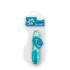 Вибромассажер-фаллоимитатор Jelly Joy Blue 17 см