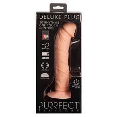 Вибромассажер-фаллоимитатор Purrfect Silicone One Touch Flesh curved