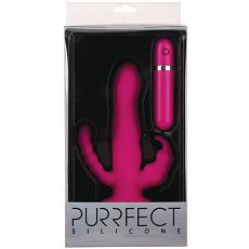 Вибромассажер-фаллоимитатор Purrfect Silicone Pink