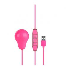 Вибропуля с пультом USB розовый