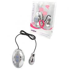 Вибропуля вагинальная серебристого цвета