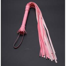 Виниловая розовая плеть из кожи