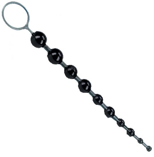 Анальная цепочка Oriental jelly butt beads 10.5 black цвет черный