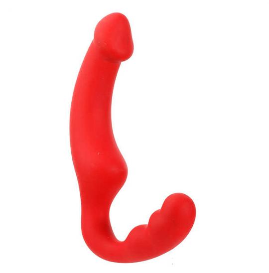 Анальный массажер Purrfect silicone 19cm красный цвет красный