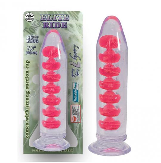 Анальный плаг Elite Ride Red цвет розовый