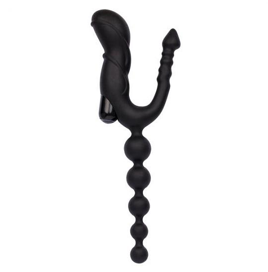 Анальный стимулятор с вибрацией Menzstuff triple devil vibr. buttplug цвет черный