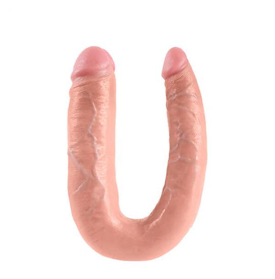 Двойной фаллоимитатор-массажер для лесбиянок цвет телесный