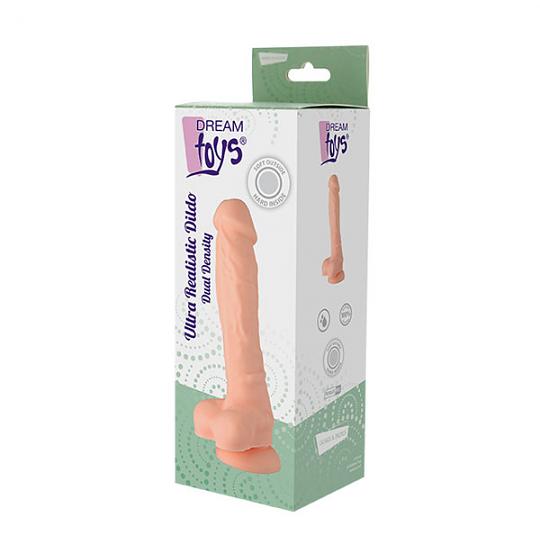 Фаллоимитатор Dual Density Silicone Dildo 18 цвет телесный