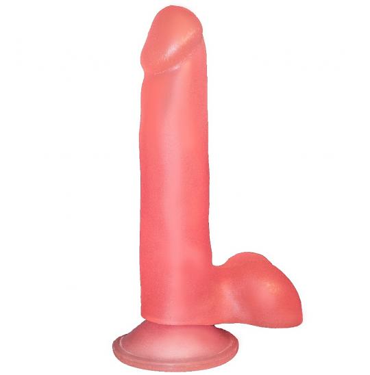 Фаллоимитатор гелевый на присоске в ламинате цвет розовый