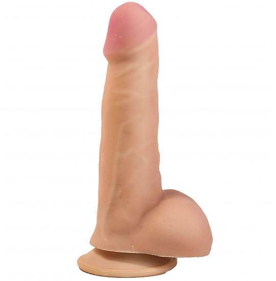 Фаллоимитатор на присоске кибер-кожа цвет телесный