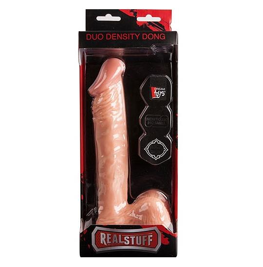 Фаллоимитатор на присоске Realstuff Duo Density Dong цвет телесный