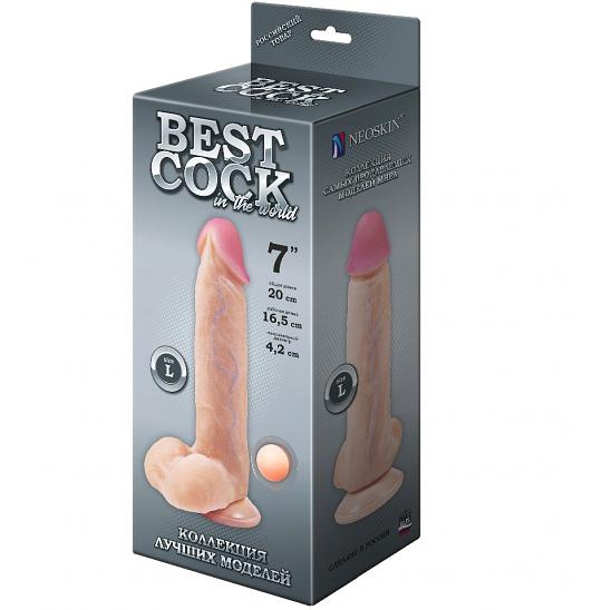 Фаллоимитатор неоскин на присоске BEST COCK 7 цвет телесный