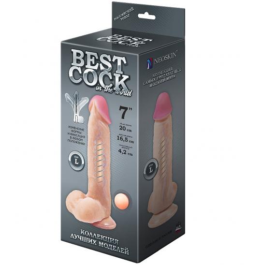 Фаллоимитатор неоскин на присоске F&F BEST COCK 7 цвет телесный