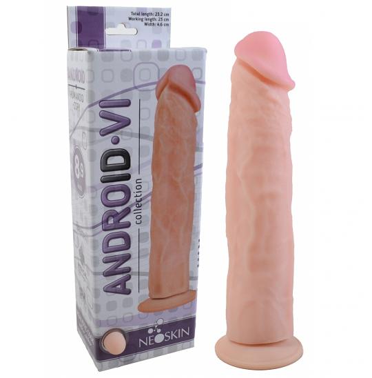 Фаллоимитатор неоскин на присоске в коробке ANDROID Collection-VI 23 см цвет телесный