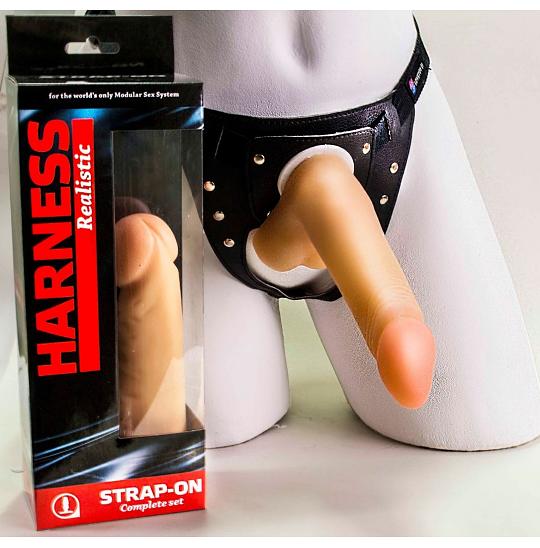 Фаллоимитатор с поясом Harness цвет телесный