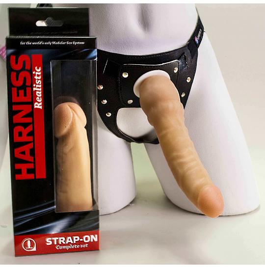 Фаллоимитатор с поясом Harness ( strap-on ) цвет телесный