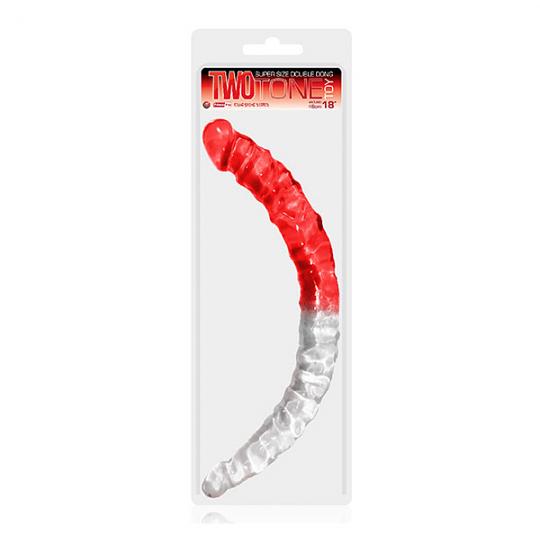 Фаллоимитатор-массажер двойной Two Tone Toy 18 цвет красный