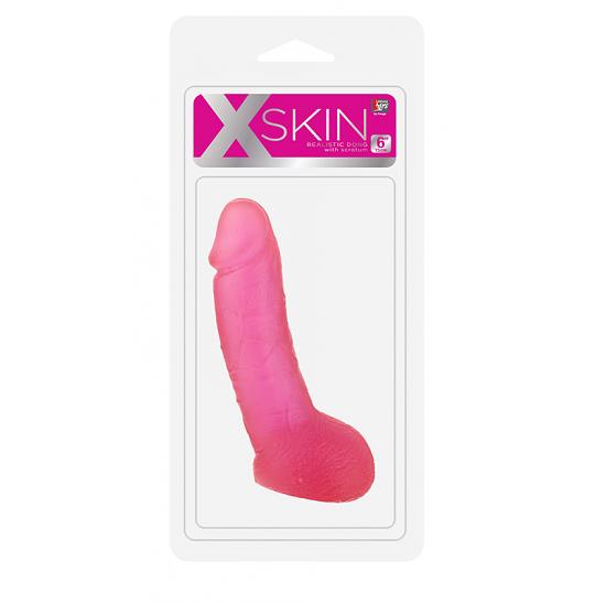 Фаллоимитатор-массажер X Skin 15 см цвет розовый