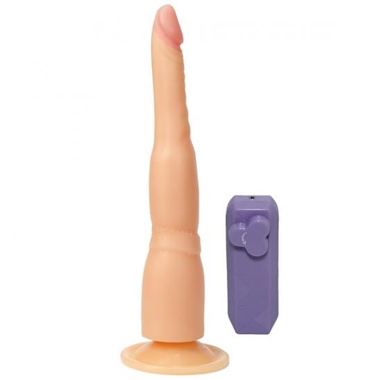 Фаллоимитатор-реалистик с пультом для анальной стимуляции 20,5см цвет телесный