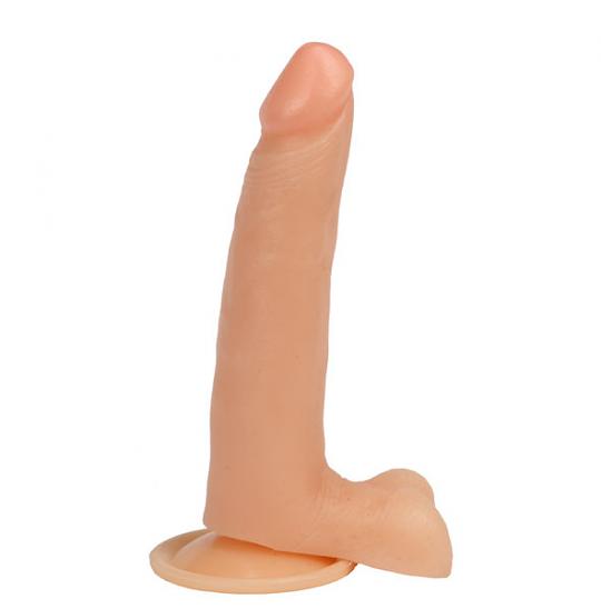 Фаллоимитатор-реалистик тонкий с мошонкой цвет телесный