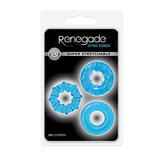 Клиторальный стимулятор-кольцо Renegade Dyno Rings Blue цвет синий