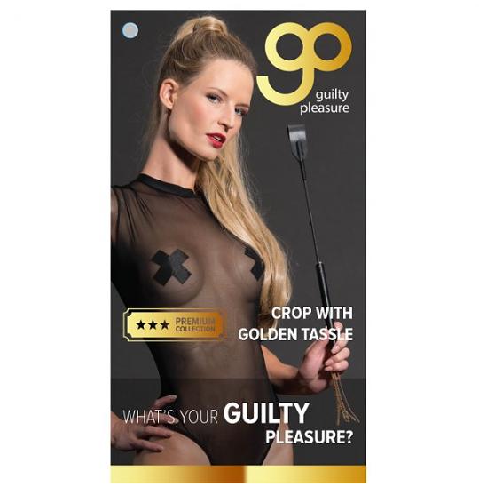 Лопатка из полиуретана и пвх Gp Premium Riding Crop Black