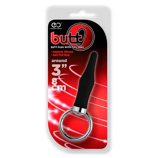 Массажер для анальной стимуляции Butt O 3inch Butt Plug Black цвет черный