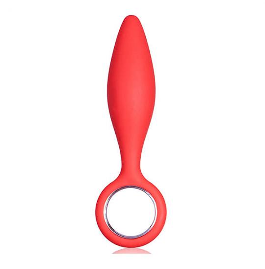 Массажер для анальной стимуляции цвет красный