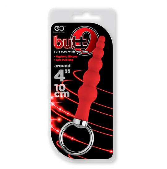 Массажер для анальной стимуляции цвет красный