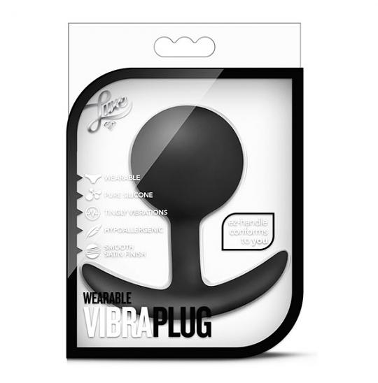 Массажер для анальной стимуляции Luxe Wearable Vibra Plug Black цвет черный