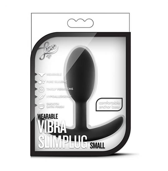 Массажер для анальной стимуляции Luxe Wearable Vibra Slim Plug Small цвет черный