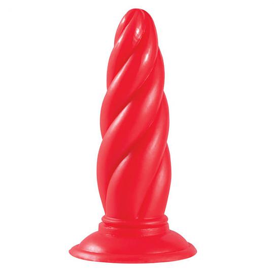 Массажер для анальной стимуляции MENZSTUFF TWISTED PROBE RED цвет красный