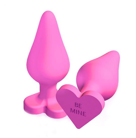 Массажер для анальной стимуляции Naughty Candy Heart - Be Mine цвет розовый