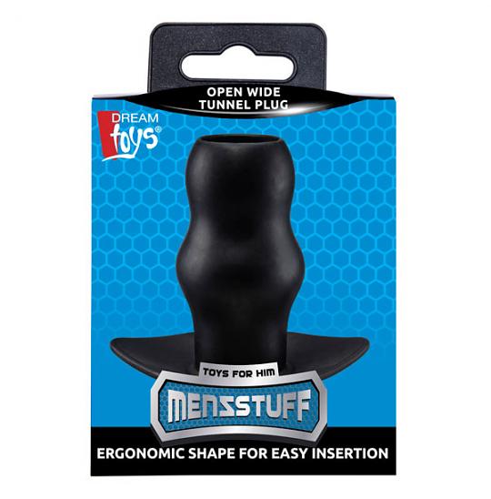 Массажер для анальной стимуляции Open Wide Tunnel Plug цвет черный