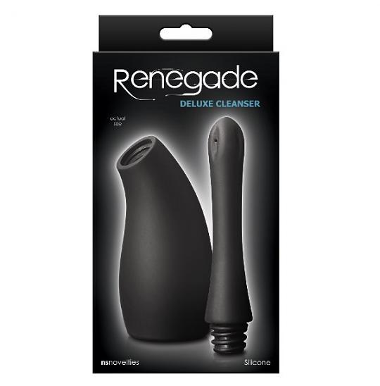 Массажер для анальной стимуляции Renegade Deluxe Cleanser Black цвет черный