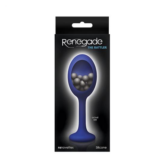 Массажер для анальной стимуляции Renegade Rattler Blue цвет черный
