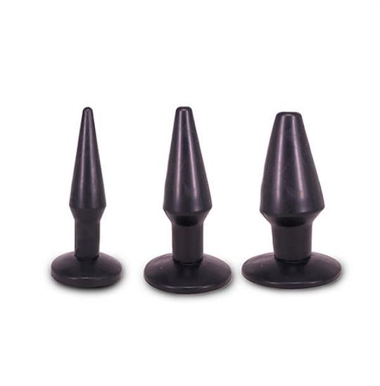 Массажер для анальной стимуляции в наборе цвет черный