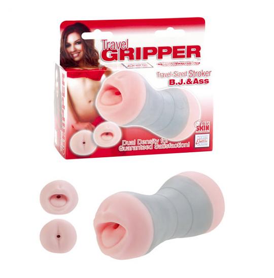 Массажер для мужчин без вибратора BJ and Ass цвет телесный