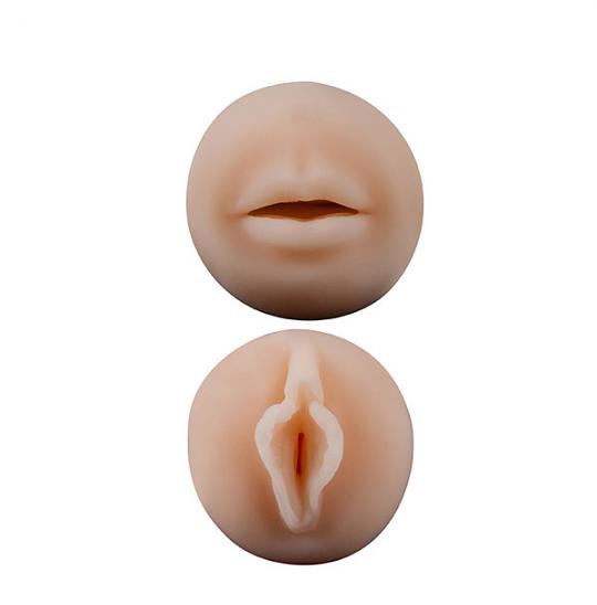 Массажер для мужчин двухсторонний цвет телесный