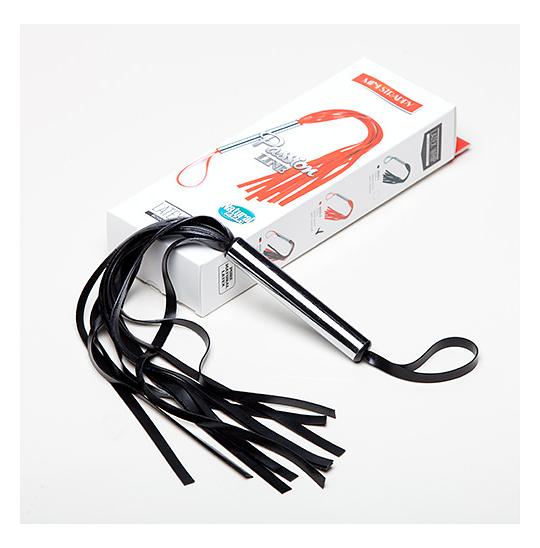 Мини плеть из натурального латекса цвет черный