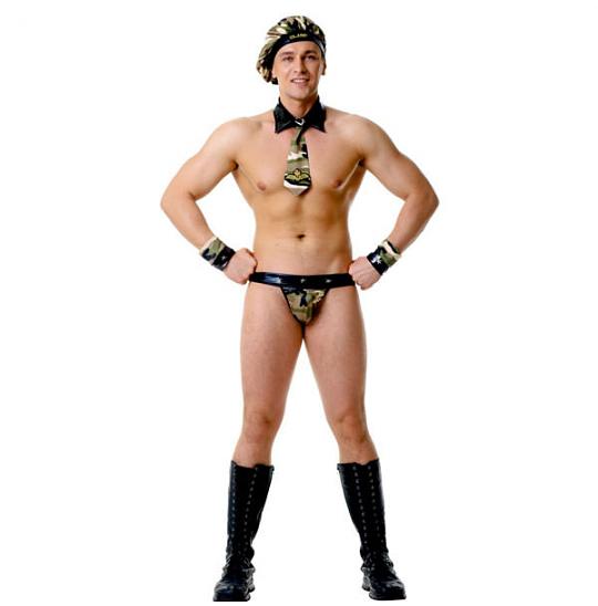 Мужской костюм армейца цвет черный