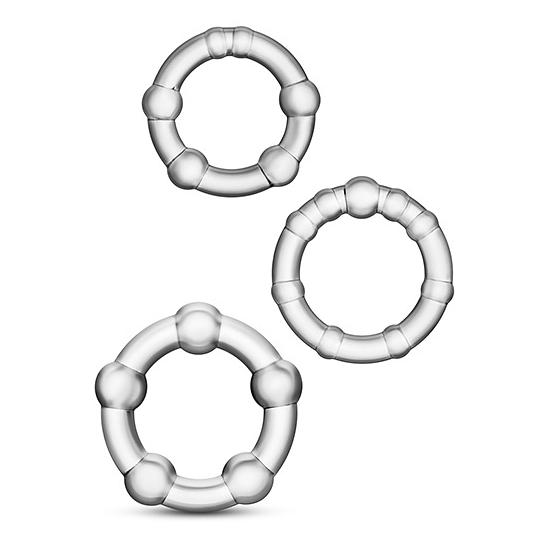 Набор колец 3 шт. цвет белый
