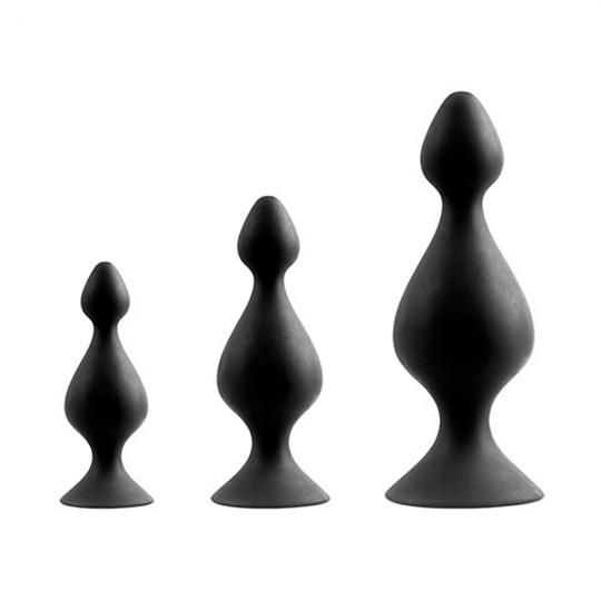 Набор массажеров для анальной стимуляции цвет черный