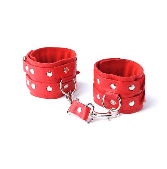 Наручники на липучке цвет красный